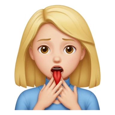 a girl choking her self sticker