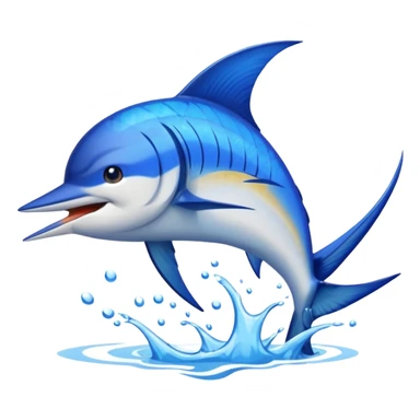 marlin with water splash sticker