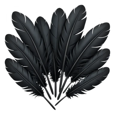 bundle of black feathers sticker