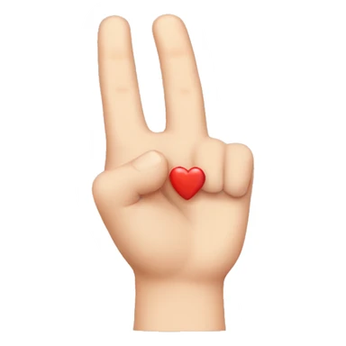 Korean finger heart using the middle finger and thumb sticker