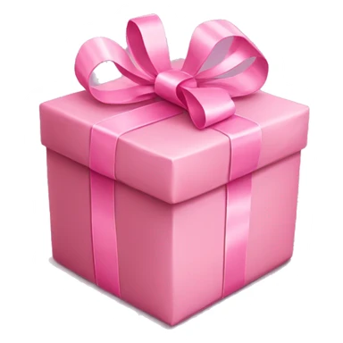 a present with pink wrapping paper and pink ribbon ￼ sticker