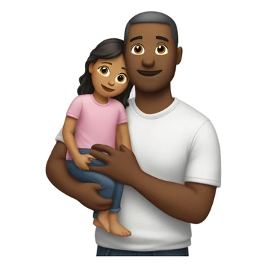 Father holds her heart in her arm sticker