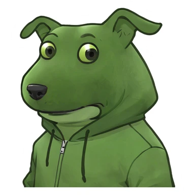 Dog wearing a hoodie  sticker