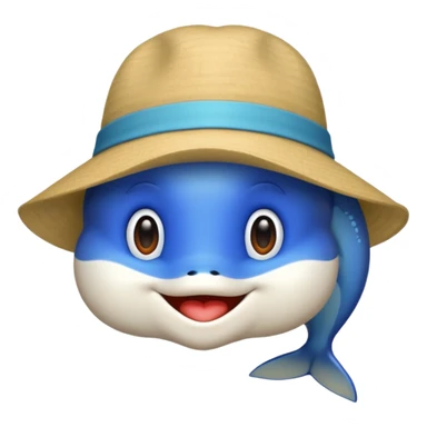 doulphin with a hat sticker