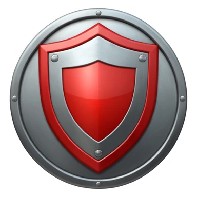 shield with a red E on it sticker