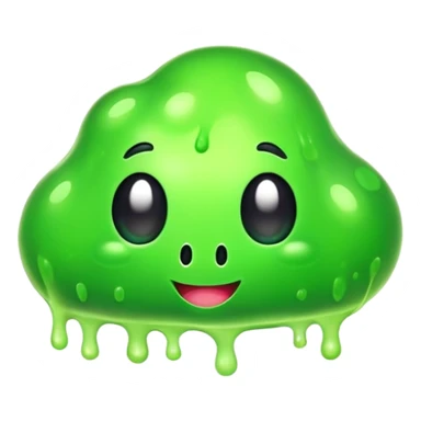 a cute gooey slime ball character sticker