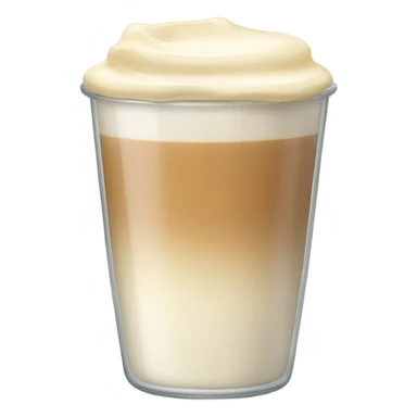 raf coffee in a glass cup no gradient just light cream color sticker