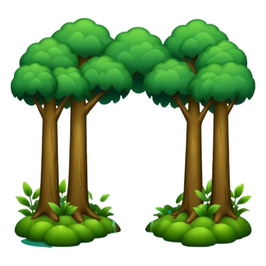 a forest were raining heavily  sticker