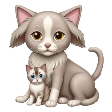 weimaraner with a ragdoll cat sticker