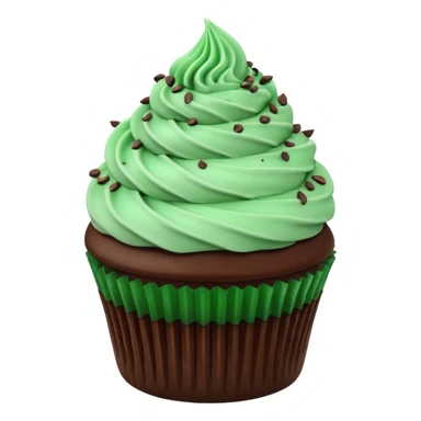 chocolate mint cupcate sticker