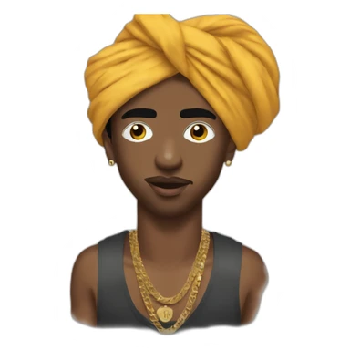 playboi carti with turban sticker