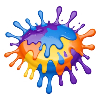 Make a painting which is splattered paint sticker