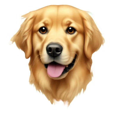 Golden retriever made of pizza sticker