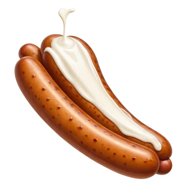 One sausage with milk at the tip sticker