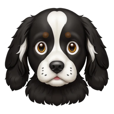 Black and white springer spanial dog  sticker