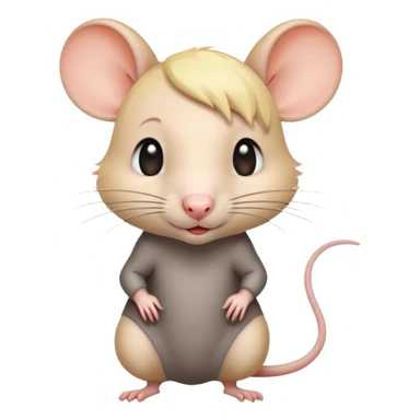 beautiful girl rat with shortish blonde hair standing up sticker