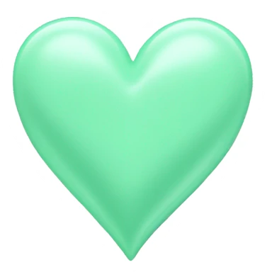 Mint green heart pastel sticker