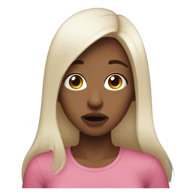 Girl crying taking selfie sticker