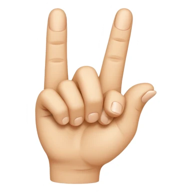 “Emoji-style hand making the letter ‘L’, with the index finger slightly curved. Clean, simple design, smooth shapes, neutral skin tone. White or transparent background, high resolution.” sticker