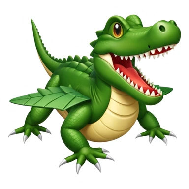 Un cocodrilo en forma de un avion de guerra con la cara de un cocodrilo sticker