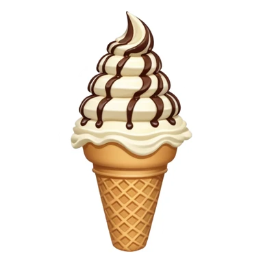 Decadent soft serve ice cream sticker