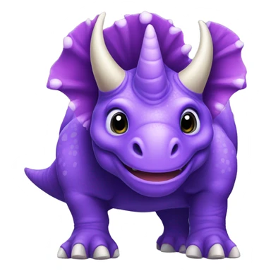 purple triceratops sticker