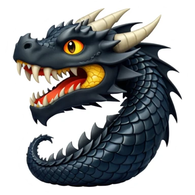 Dragón negro sticker