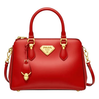 Prada red bag sticker