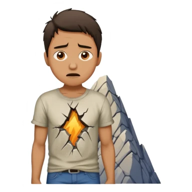 homme qui une montagne coincé dans les fesse sticker