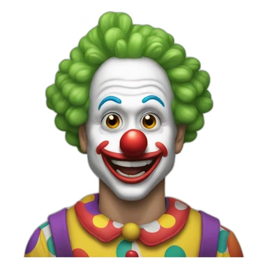 Clown stupid loughing sticker