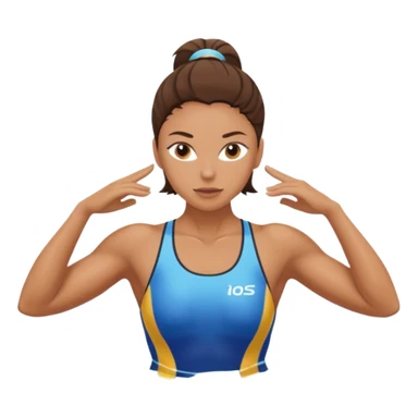 Woman competitive swimmer sticker
