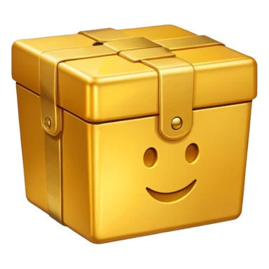 Clean Gold box direct frontal view sticker