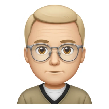 Carl from Sling Blade as an apple style emoji sticker