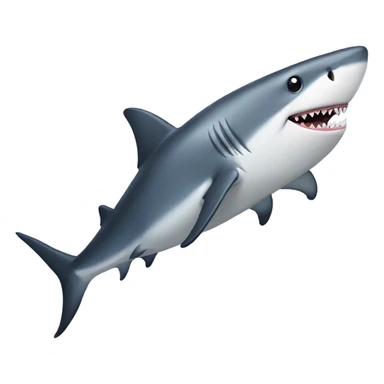 Shark with a big gay face  sticker