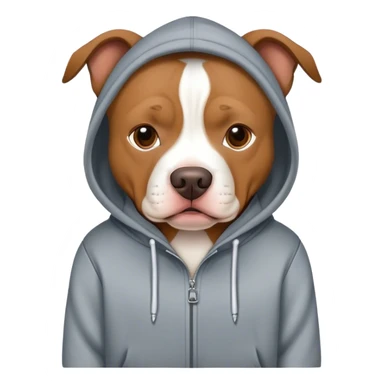 pitbull wearing a hoodie sticker