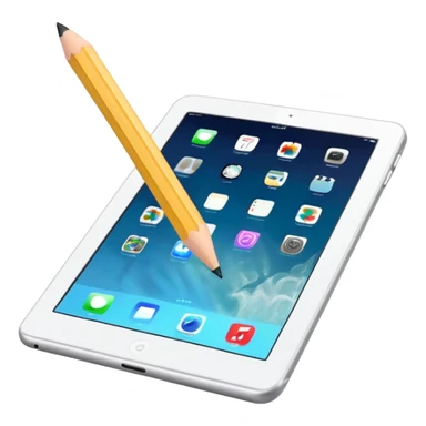 ipad and pencil sticker