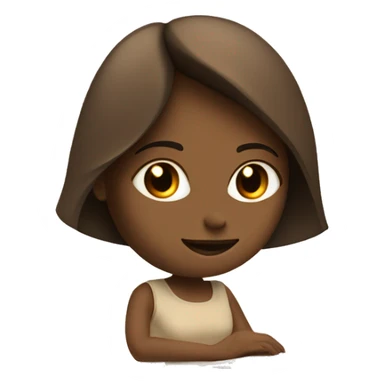 Half face of a girl at the laptop. A a cup of coffee on the left side of the table. Books on the right side. in beige tones sticker