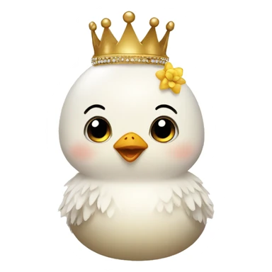 Little chick with crown sticker