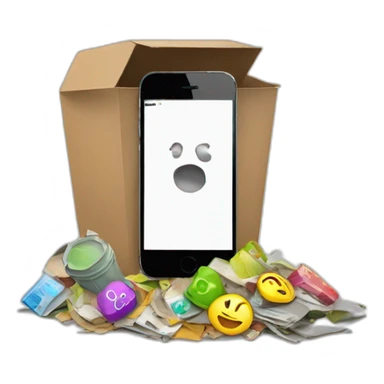 iPhone with open instagram app in a trash sticker