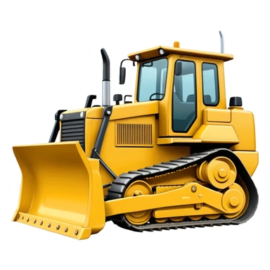 Design a bulldozer truck with a large front blade sticker