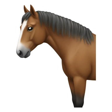 Horse putting ornaments on a Christmas tree sticker