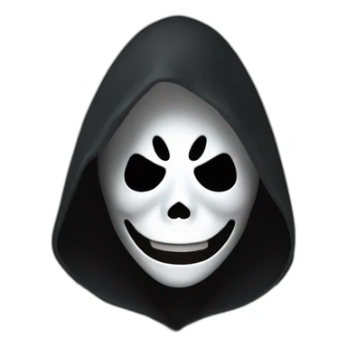Ghost face maniac Black cloak white mask film scream sticker
