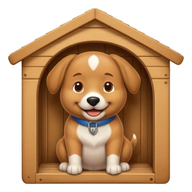A man in a dog house sticker