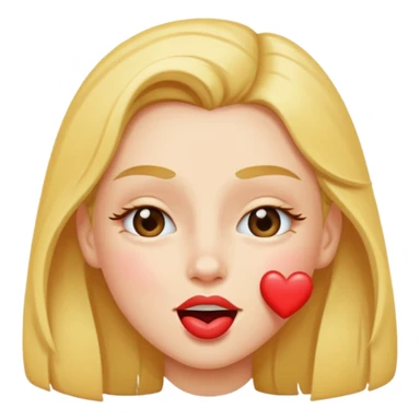 Wink eye with kiss sticker