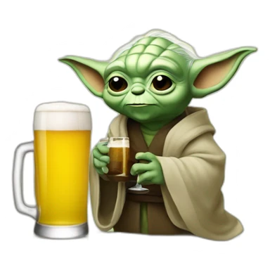 Yoda drink à beer sticker