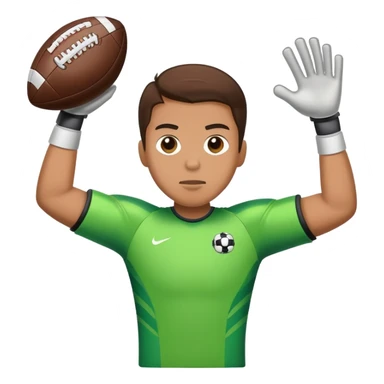 football goalkeeper catching ball sticker