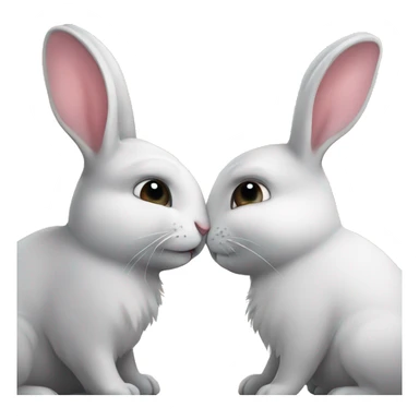 Two rabbits in love sticker