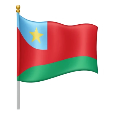 Dagistan flag red down mid light blue and green above sticker