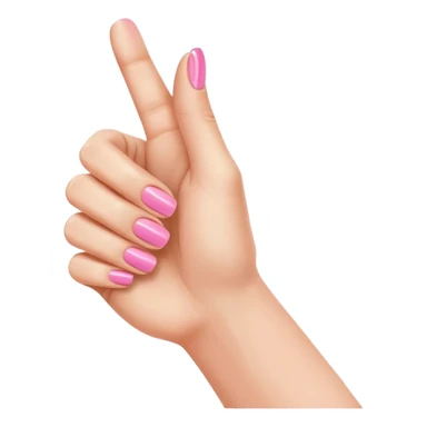 Woman’s hand with pink nail polish giving thumbs up sticker