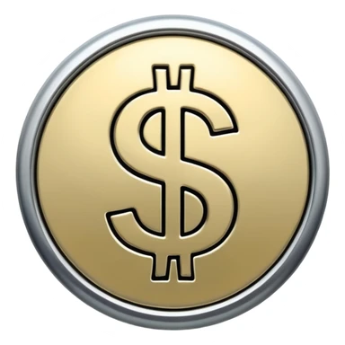$ dollar metal symbol sticker